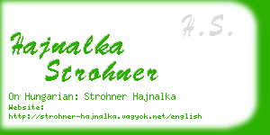 hajnalka strohner business card